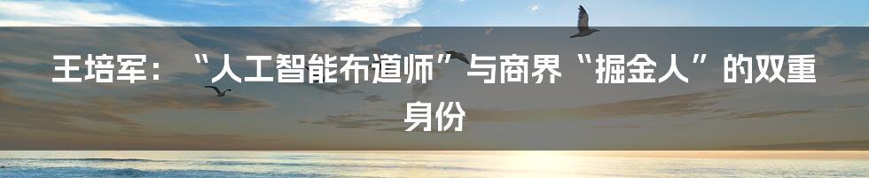 王培军：“人工智能布道师”与商界“掘金人”的双重身份