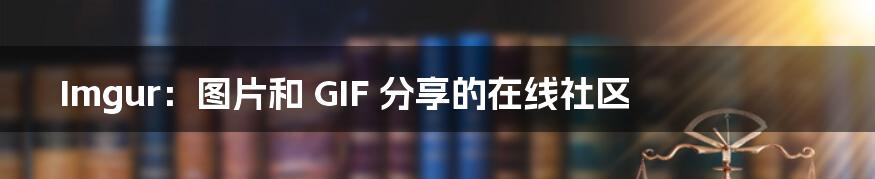 Imgur：图片和 GIF 分享的在线社区