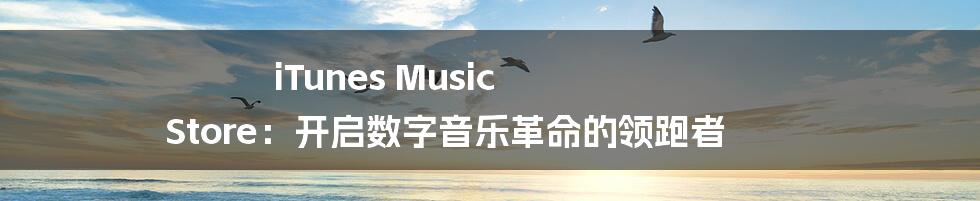 iTunes Music Store：开启数字音乐革命的领跑者