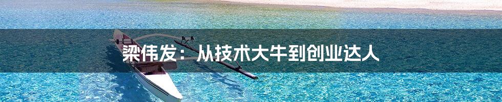 梁伟发：从技术大牛到创业达人