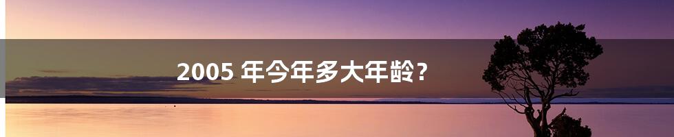 2005 年今年多大年龄？