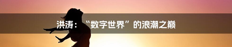 洪涛：“数字世界”的浪潮之巅