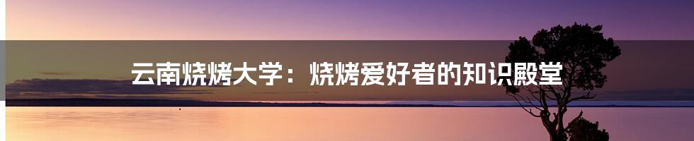 云南烧烤大学：烧烤爱好者的知识殿堂