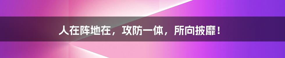 人在阵地在，攻防一体，所向披靡！