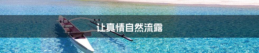 让真情自然流露