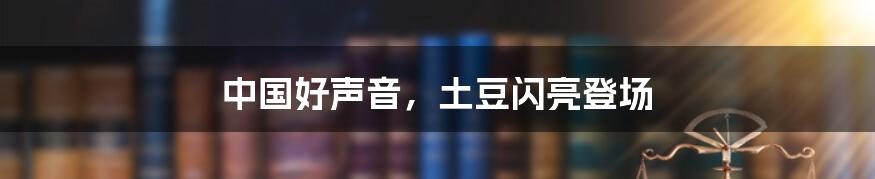 中国好声音，土豆闪亮登场