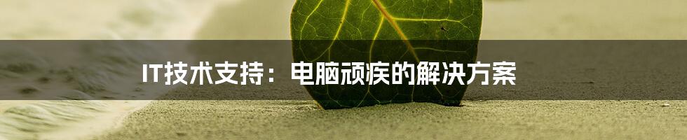 IT技术支持：电脑顽疾的解决方案