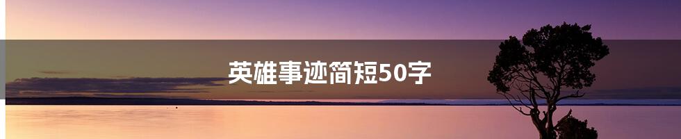 英雄事迹简短50字