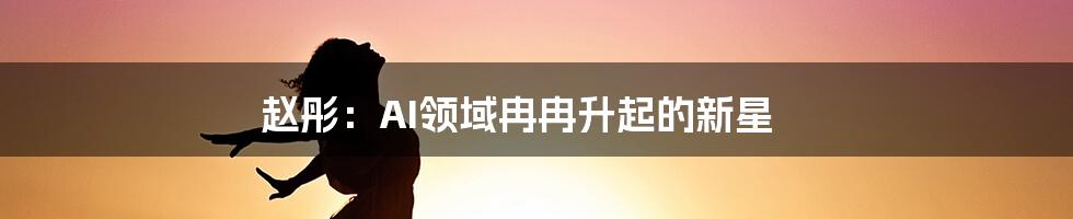 赵彤：AI领域冉冉升起的新星