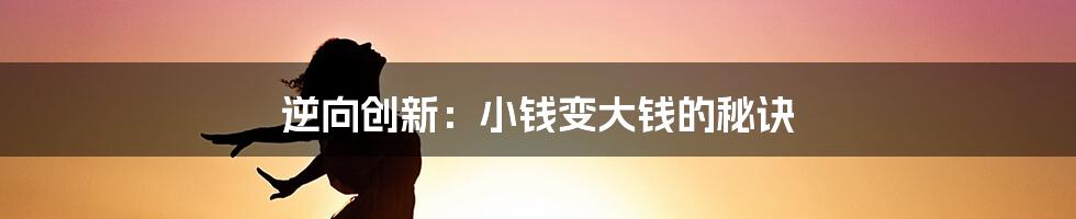 逆向创新：小钱变大钱的秘诀