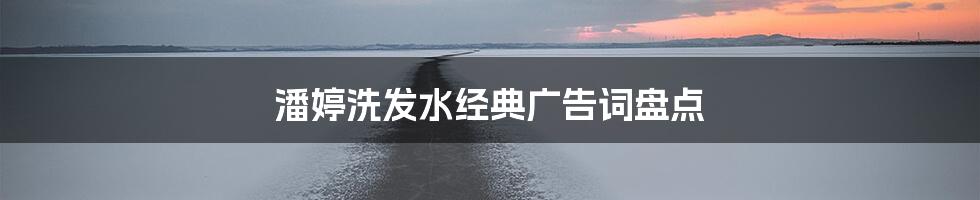 潘婷洗发水经典广告词盘点