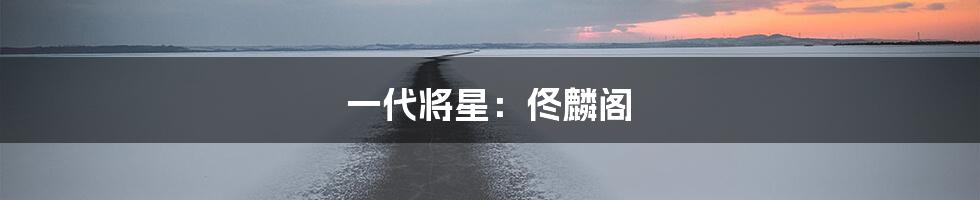 一代将星：佟麟阁