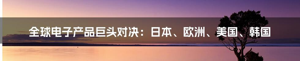 全球电子产品巨头对决：日本、欧洲、美国、韩国