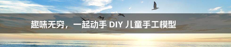 趣味无穷，一起动手 DIY 儿童手工模型