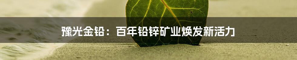 豫光金铅：百年铅锌矿业焕发新活力