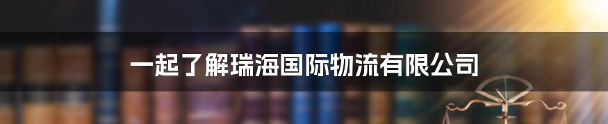 一起了解瑞海国际物流有限公司