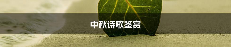 中秋诗歌鉴赏