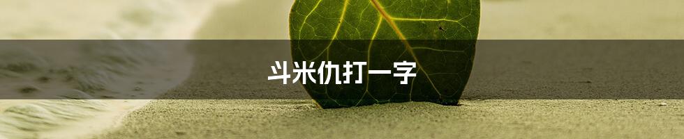 斗米仇打一字