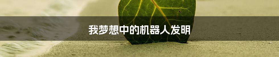 我梦想中的机器人发明