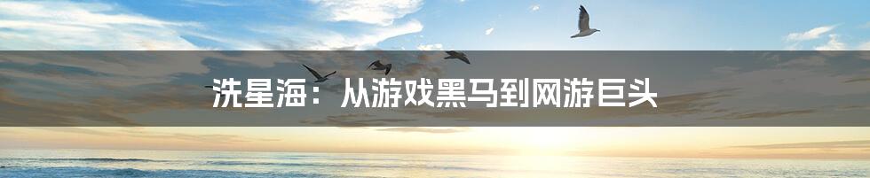 洗星海：从游戏黑马到网游巨头