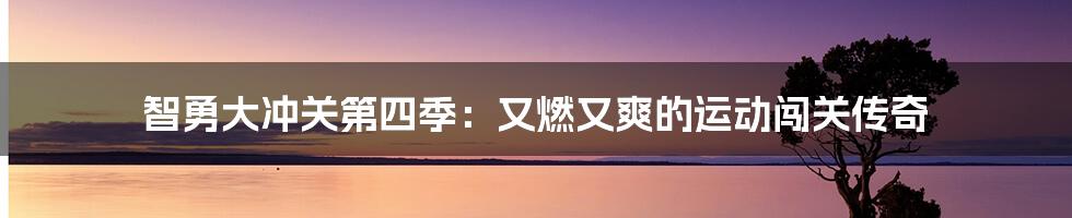 智勇大冲关第四季：又燃又爽的运动闯关传奇