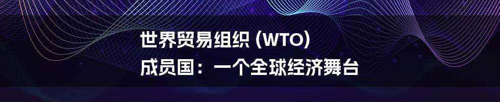 世界贸易组织 (WTO) 成员国：一个全球经济舞台