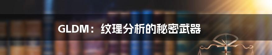 GLDM：纹理分析的秘密武器