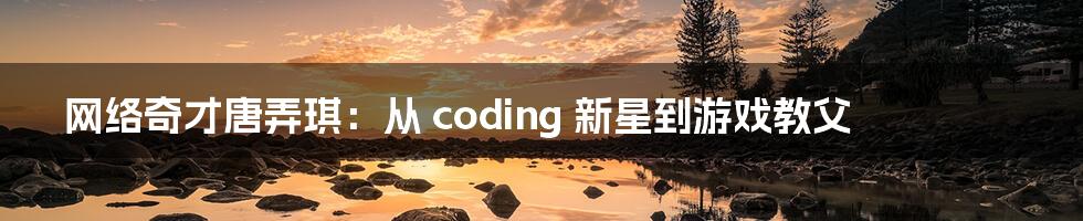 网络奇才唐弄琪：从 coding 新星到游戏教父