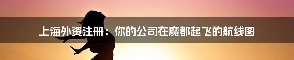 上海外资注册：你的公司在魔都起飞的航线图