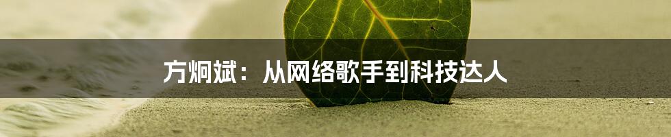 方炯斌：从网络歌手到科技达人