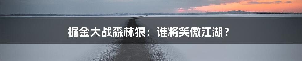 掘金大战森林狼：谁将笑傲江湖？