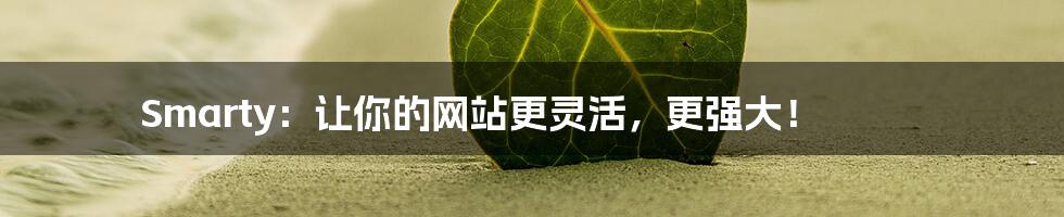 Smarty：让你的网站更灵活，更强大！