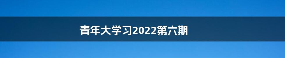 青年大学习2022第六期