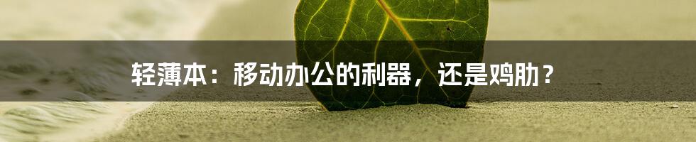 轻薄本：移动办公的利器，还是鸡肋？