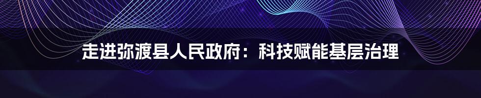 走进弥渡县人民政府：科技赋能基层治理