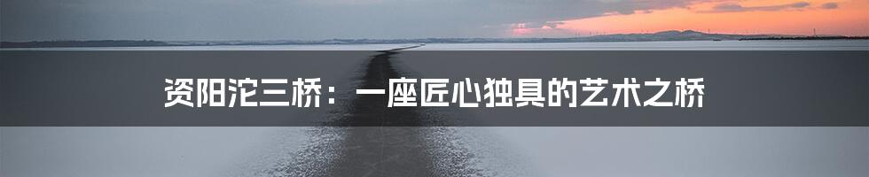 资阳沱三桥：一座匠心独具的艺术之桥