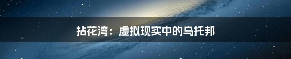 拈花湾：虚拟现实中的乌托邦