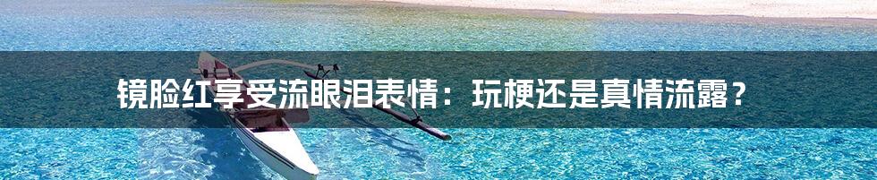 镜脸红享受流眼泪表情：玩梗还是真情流露？