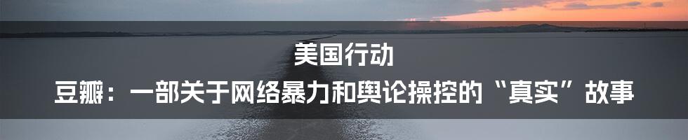 美国行动 豆瓣：一部关于网络暴力和舆论操控的“真实”故事