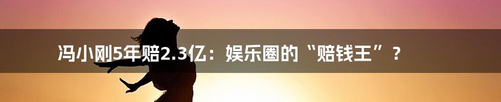 冯小刚5年赔2.3亿：娱乐圈的“赔钱王”？