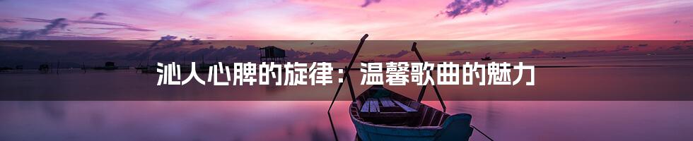 沁人心脾的旋律：温馨歌曲的魅力