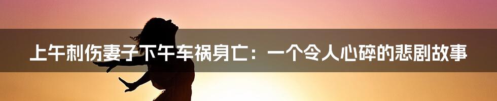 上午刺伤妻子下午车祸身亡：一个令人心碎的悲剧故事