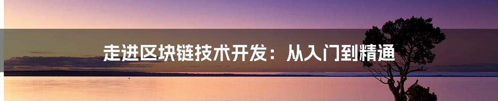 走进区块链技术开发：从入门到精通