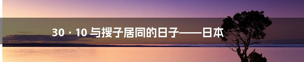 30·10 与搜子居同的日子——日本