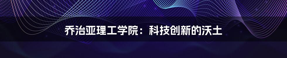 乔治亚理工学院：科技创新的沃土