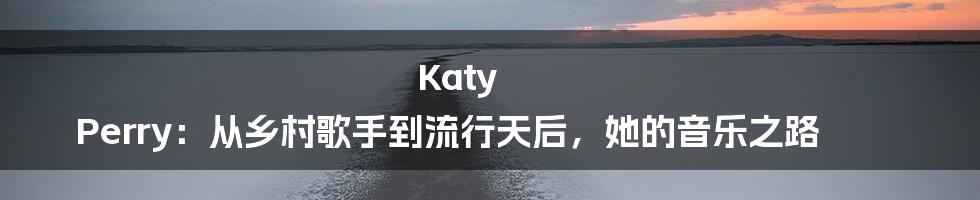 Katy Perry：从乡村歌手到流行天后，她的音乐之路