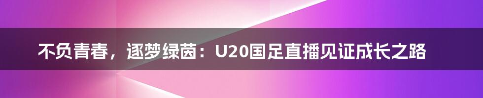 不负青春，逐梦绿茵：U20国足直播见证成长之路