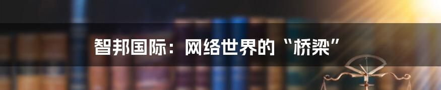 智邦国际：网络世界的“桥梁”