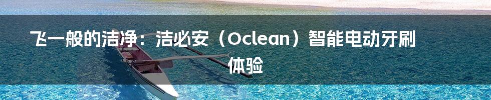 飞一般的洁净：洁必安（Oclean）智能电动牙刷体验