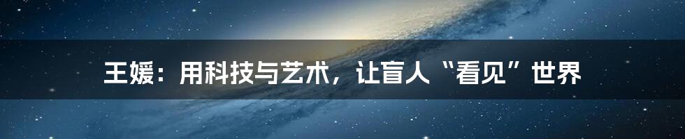 王媛：用科技与艺术，让盲人“看见”世界